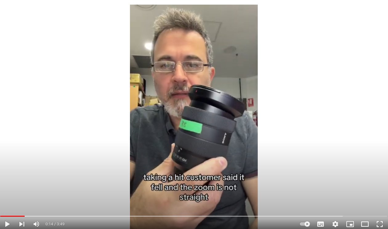 EdQfvX8KSJsony lens repair Sydney Works Perfect SEL1635GM